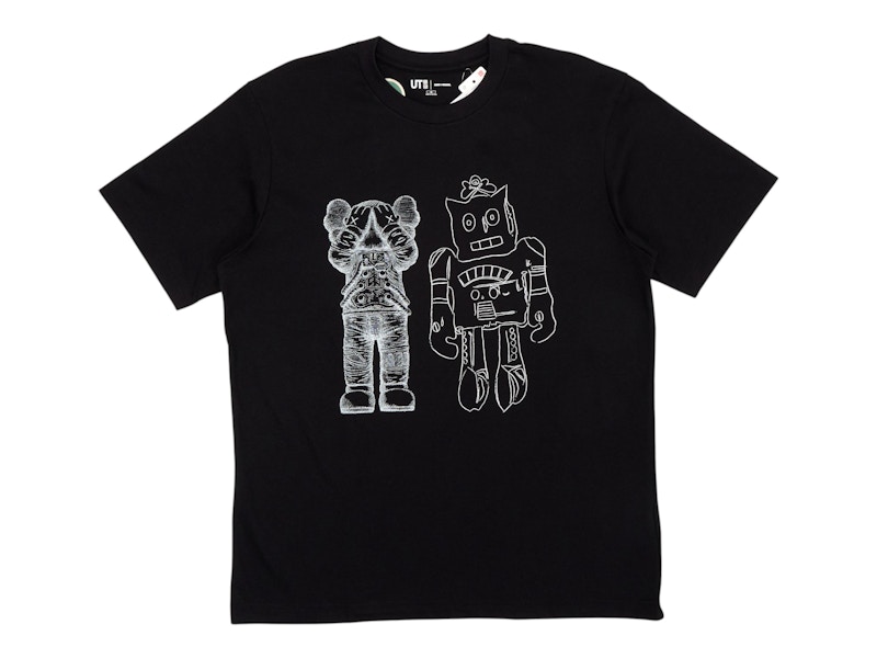 Pre-owned Kaws X Uniqlo Warhol Ut Graphic 476351 T-shirt In Black