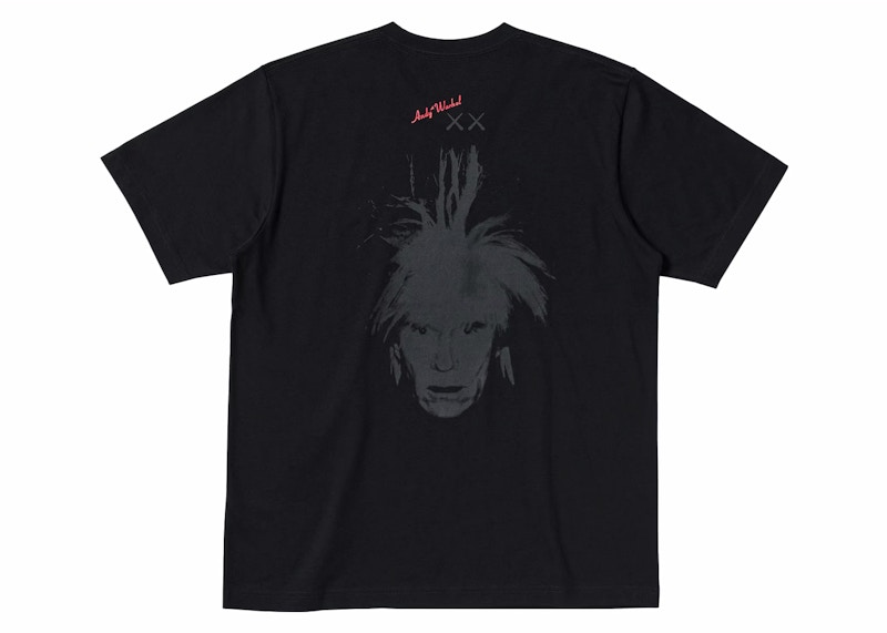 Pre-owned Kaws X Warhol Ut Graphic 476352 T-shirt (asia Sizing) In Black