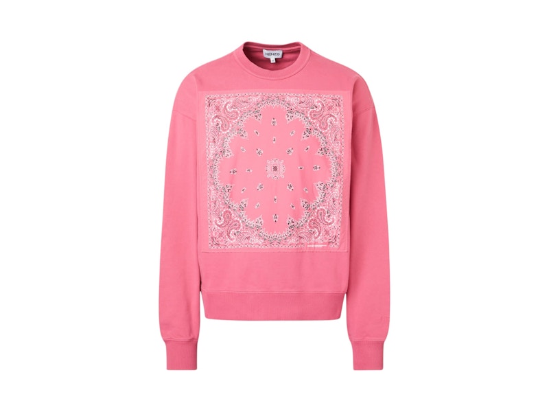 Pre-owned Kenzo Men's Bandana Patch Sweatshirt In Pink