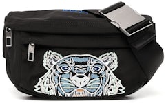 KENZO Embroidered Tiger Bum Bag Black/Light Blue