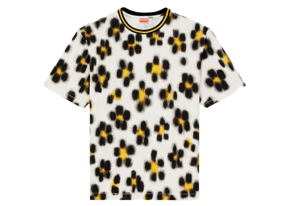 KENZO Hana Leopard T-Shirt Off White メンズ - SS23 - JP