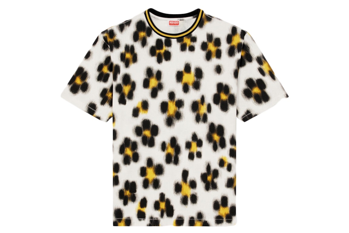 Pre-owned Kenzo Hana Leopard T-shirt Off White