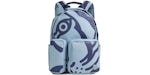 Sac à dos en coquille imprimée à panneaux en maille KENZO bleu clair