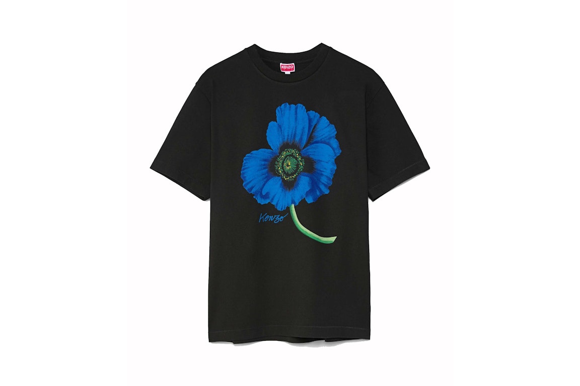 Pre-owned Kenzo Poppy By Nigo Front Print T-shirt Black