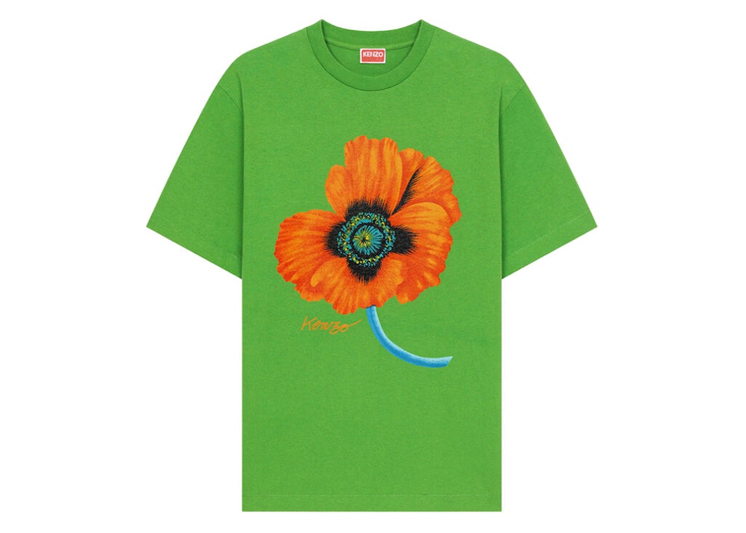 Pre-owned Kenzo Poppy By Nigo Front Print T-shirt Grass Green