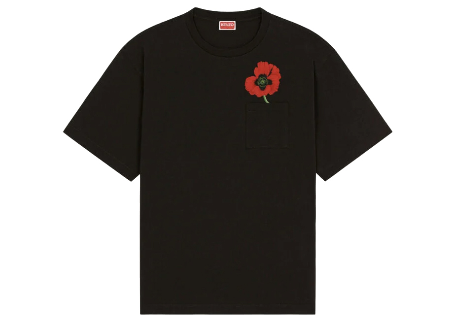 KENZO POPPY by Nigo Oversized Pocket T-Shirt Black