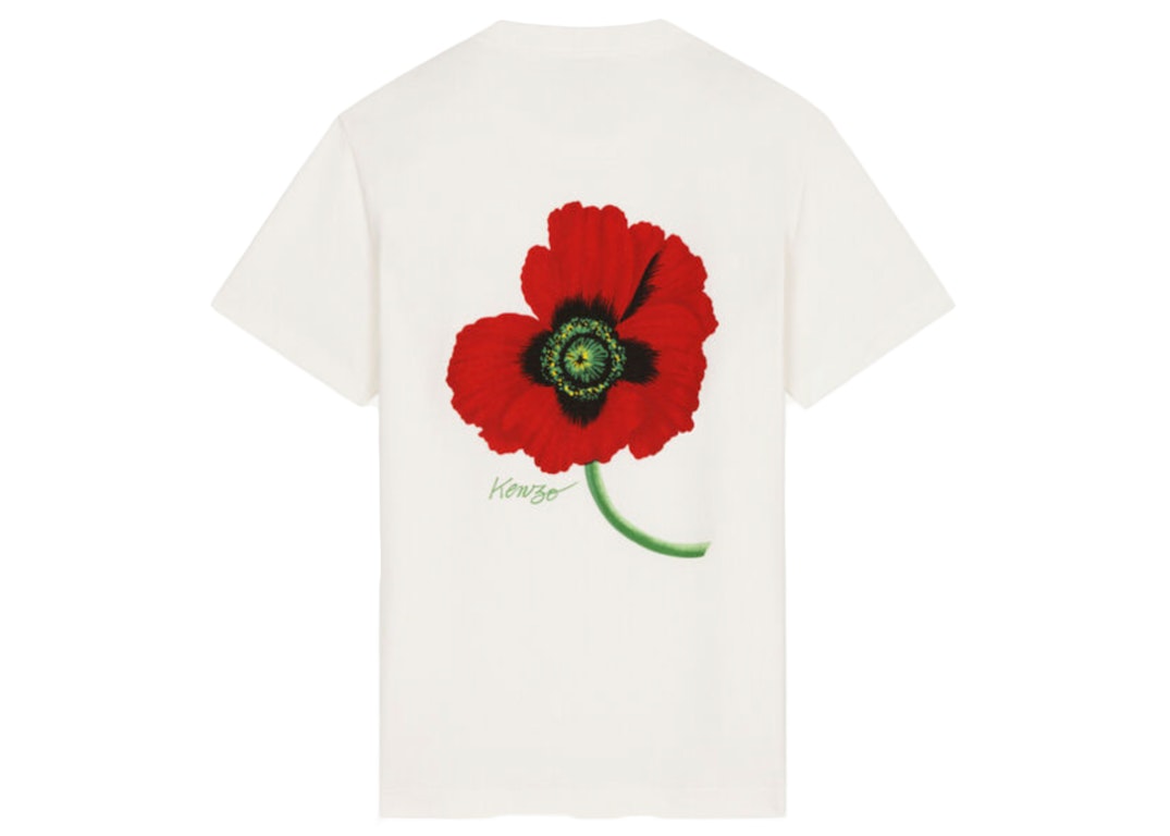 Pre-owned Kenzo Poppy By Nigo Women's Loose T-shirt Off White