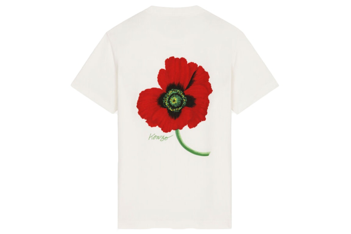 Pre-owned Kenzo Poppy By Nigo Women's Loose T-shirt Off White