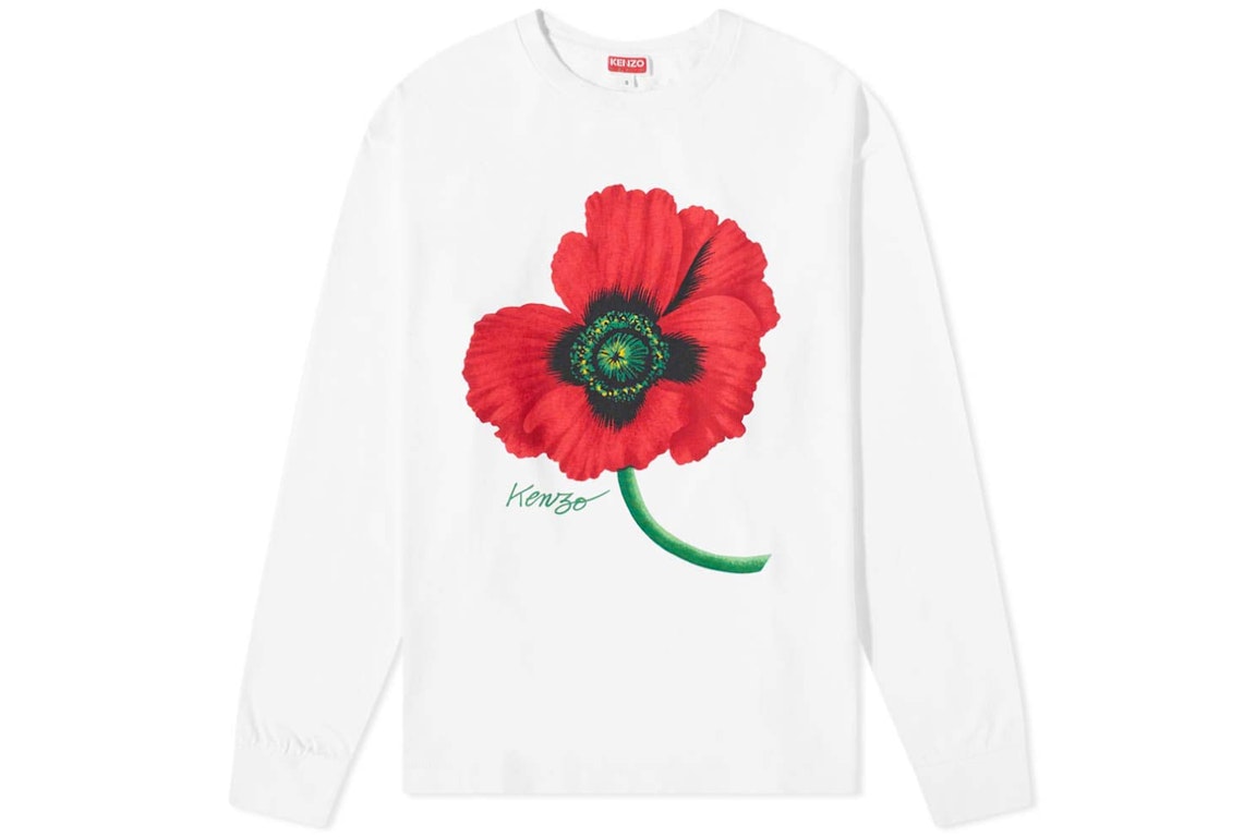 Pre-owned Kenzo Poppy By Nigo Long Sleeve T-shirt White