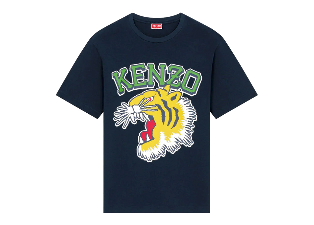 KENZO Tiger Varsity Relaxed T-Shirt Midnight Blue Men's - SS23 - US