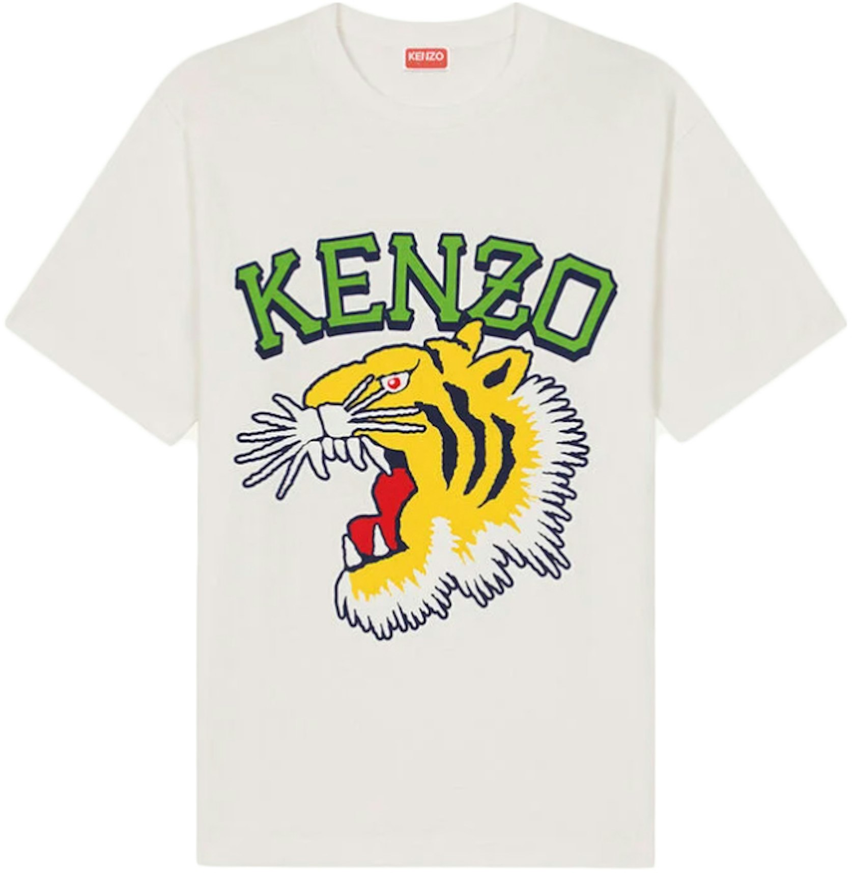 overhemd Metalen lijn Nodig uit KENZO Tiger Varsity Relaxed T-Shirt Off White - SS23 Men's - US