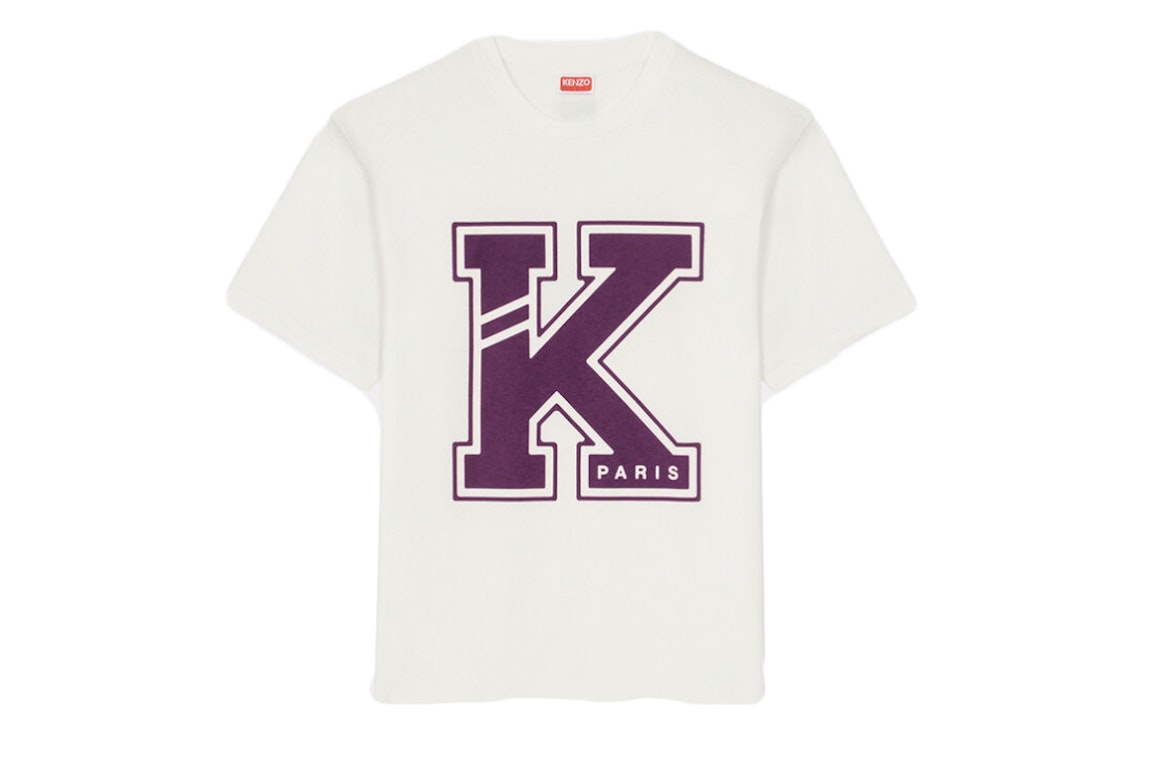 Pre-owned Kenzo Varsity T-shirt Off White