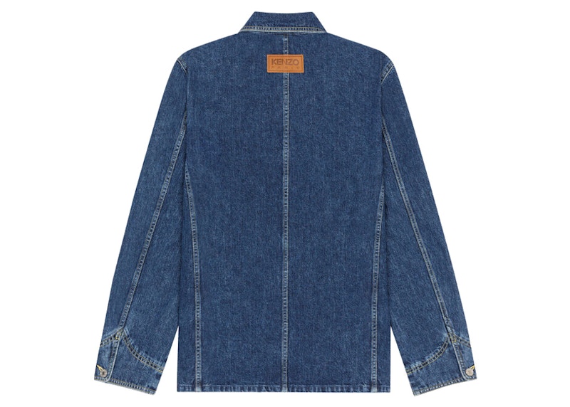 KENZO x Nigo Boke Flower Crest Denim Workwear Jacket Blue Men's 