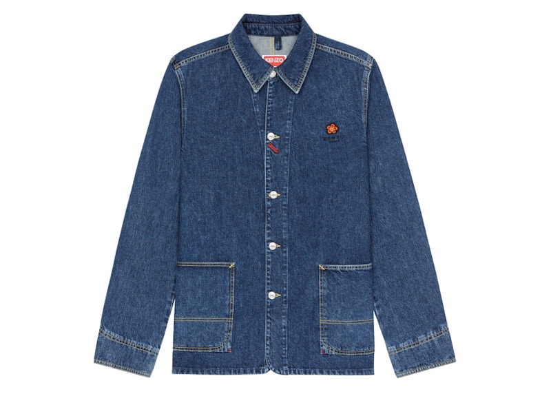 KENZO x Nigo Boke Flower Crest Denim Workwear Jacket Blue - SS22 - US