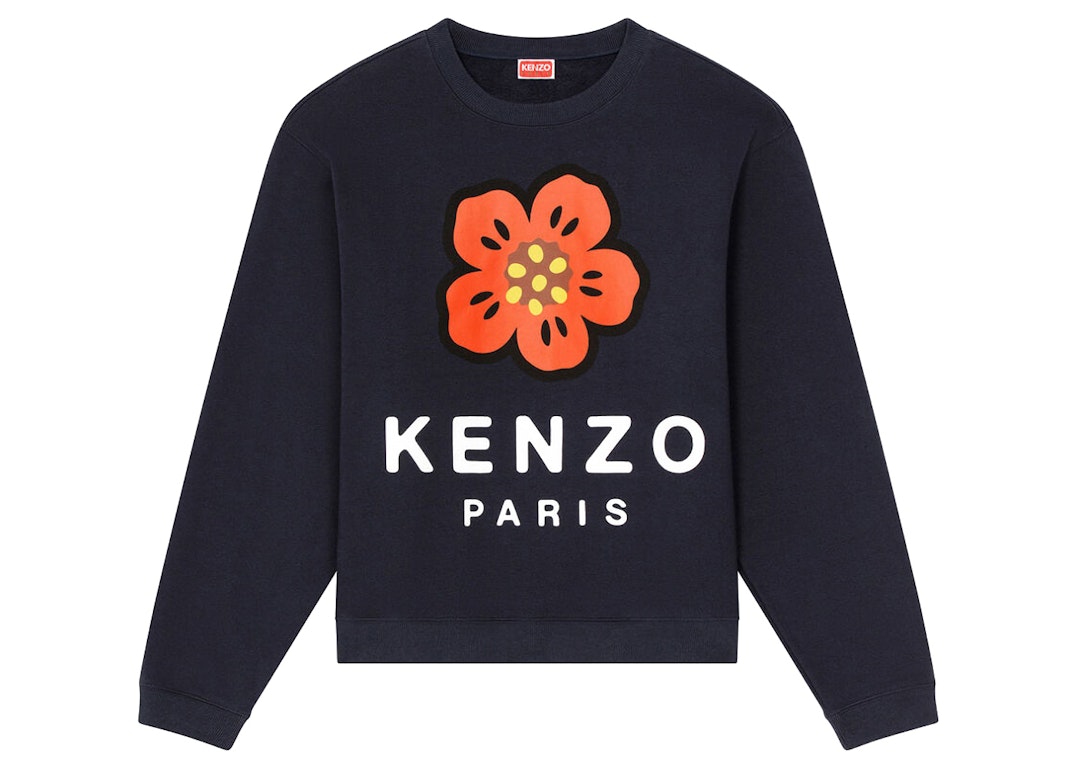 Pre-owned Kenzo X Nigo Boke Flower Crewneck Sweatshirt Midnight Blue