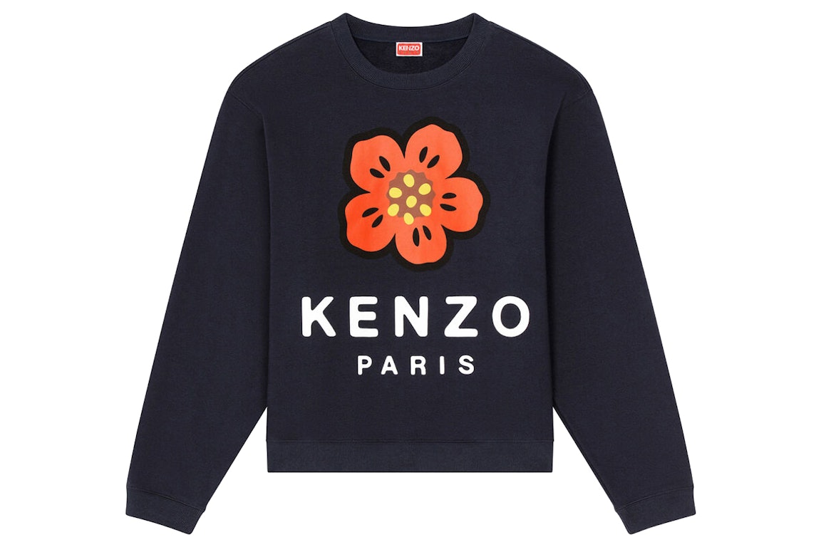 Pre-owned Kenzo X Nigo Boke Flower Crewneck Sweatshirt Midnight Blue
