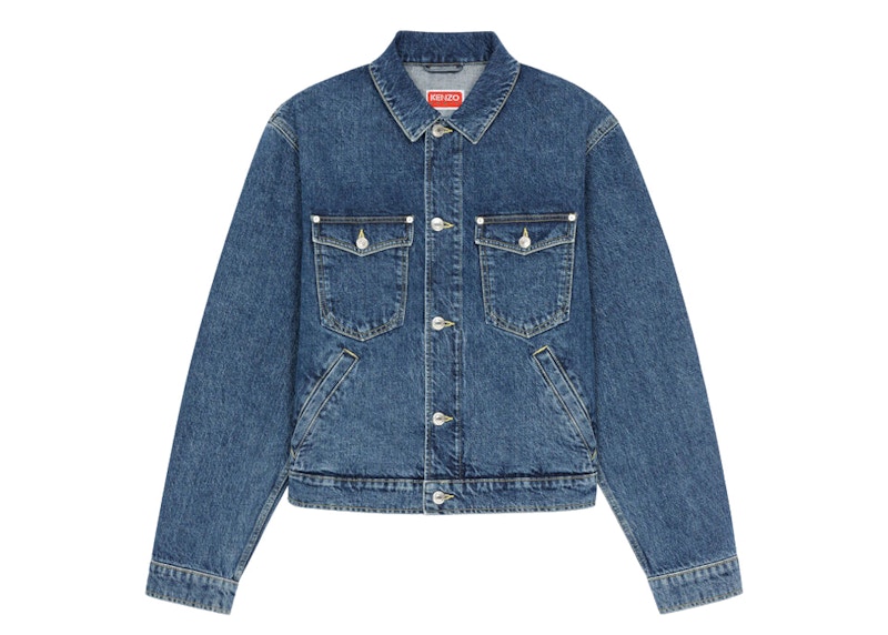 KENZO x Nigo Boke Flower Embroidered Denim Tracker Jacket Blue ...