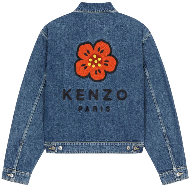 Printed Denim Jacket in Multicoloured - Kenzo