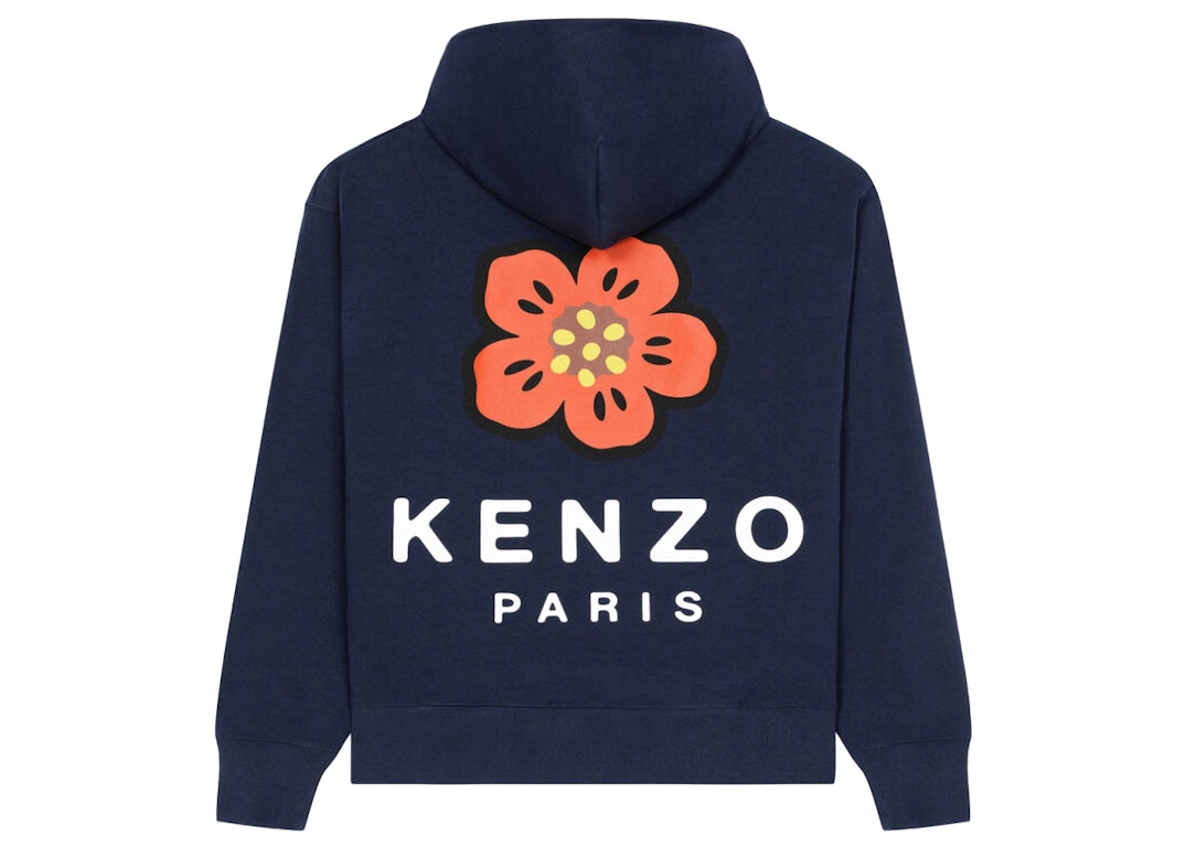 Pre-owned Kenzo X Nigo Boke Flower Oversized Hoodie Midnight Blue