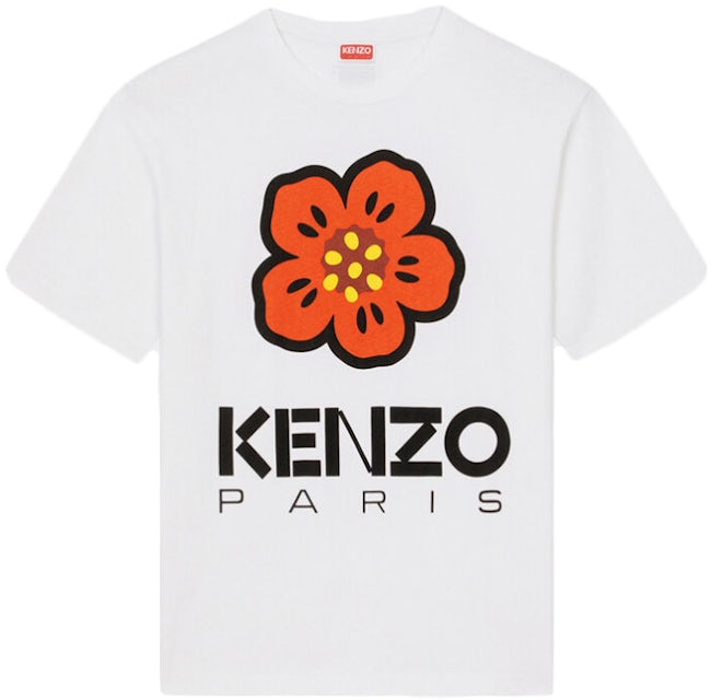 KENZO #6 T-shirt SizeL Cotton white FC65TS4074SO 22AW Nigo Boke Flower