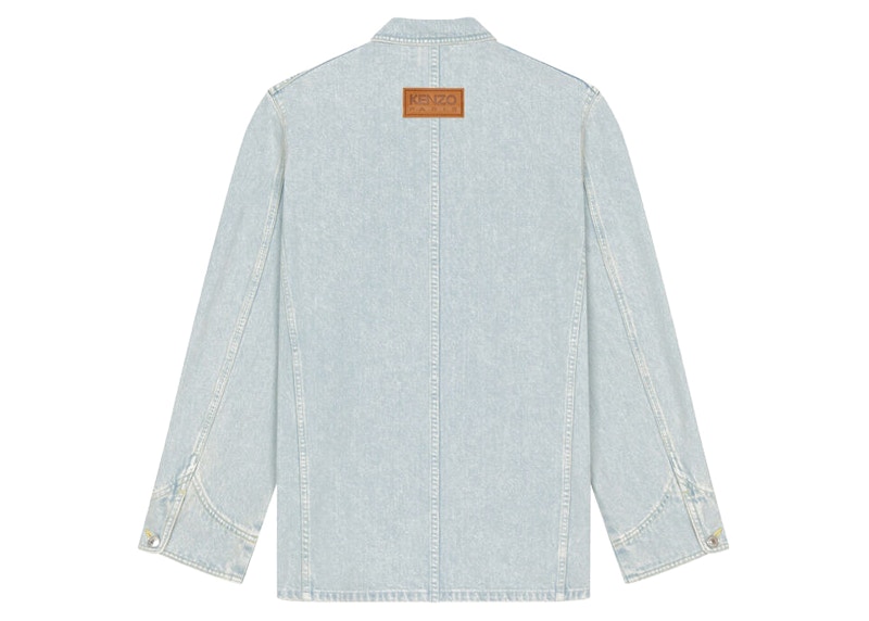 KENZO x Nigo Boke Flower Women s Crest Denim Workwear Jacket Sky Blue