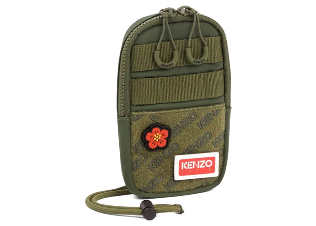 Pre-owned Kenzo X Nigo Jungle Phone Pocket Crossbody Bag Dark Khaki