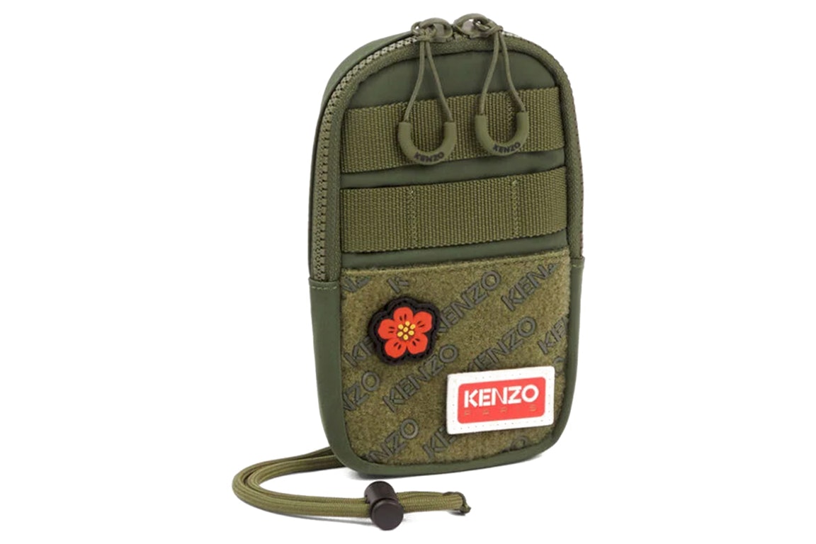 Pre-owned Kenzo X Nigo Jungle Phone Pocket Crossbody Bag Dark Khaki