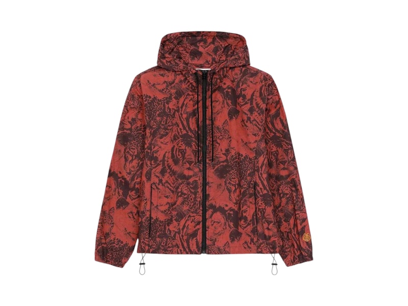 Pre-owned Kenzo Men's  X Wwf Tiger Jacket In Red