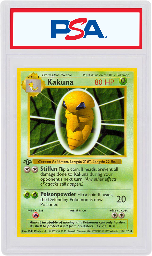 Kakuna 33/102 Base Set Standard Pokemon Card