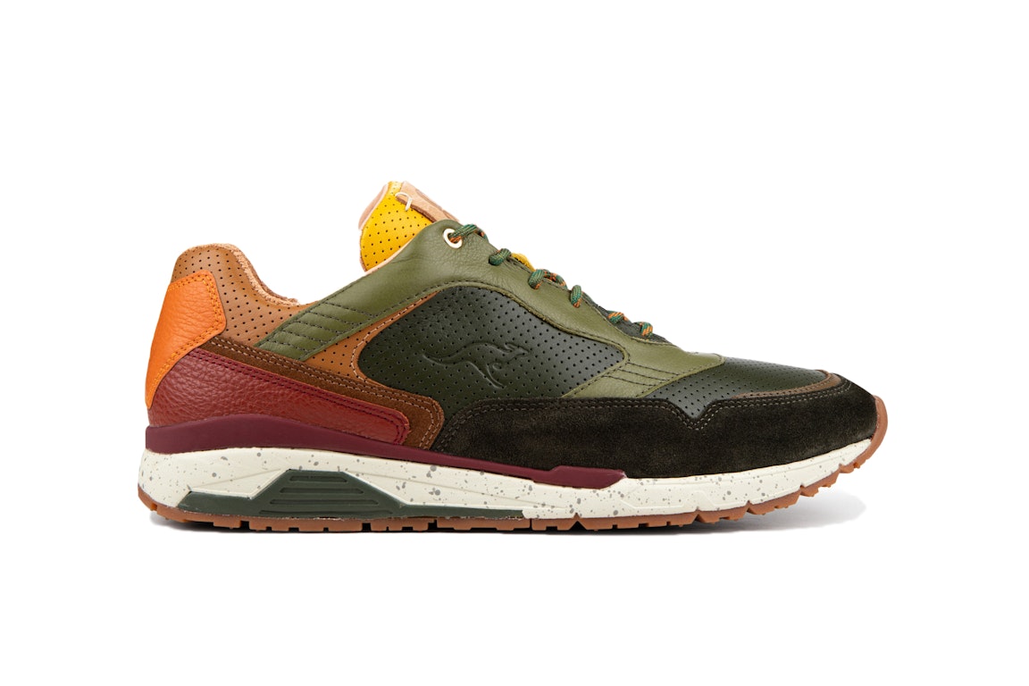 Pre-owned Kangaroos Roosunited Sneakerqueen X Kish Kash Cherry Maple In Forest Green/saddle Brown