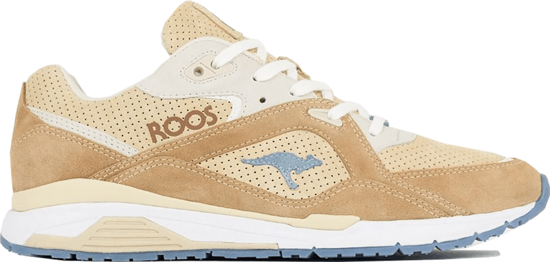 Pre-owned Kangaroos Men's Runaway Roos 001 Save The Polar Bears Sneakers In Beige/white/blue In Multi