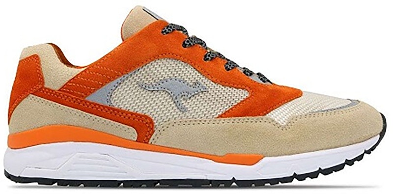 Pre-owned Kangaroos Men's Ultimate Triple Zero Sneakers In Beige/orange In Multi