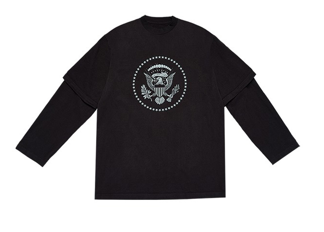 Kanye West 2024 2 Layer L/S T-shirt Black Men's - SS21 - US