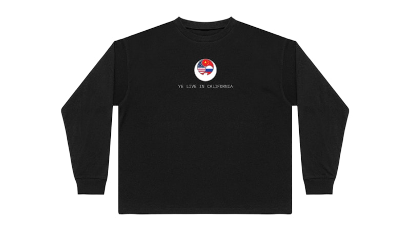 Kanye West Bully HD-O1 Flag L/S Tee Black Men's - SS26 - US