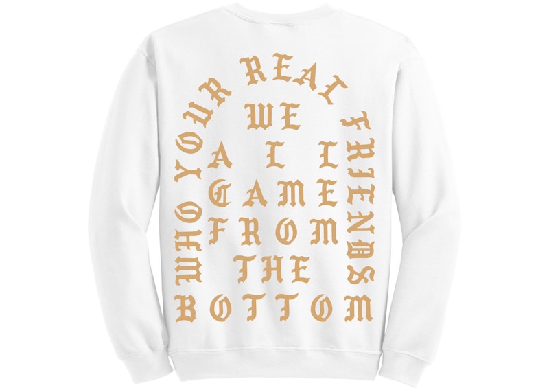 Kanye West Cape Town Pablo Pop Up Who Your Real Friends Crewneck