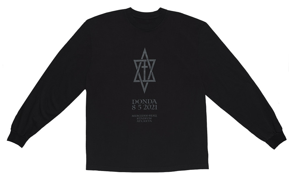 Pre-owned Kanye West Donda August 5 Listening Event L/s T-shirt Black