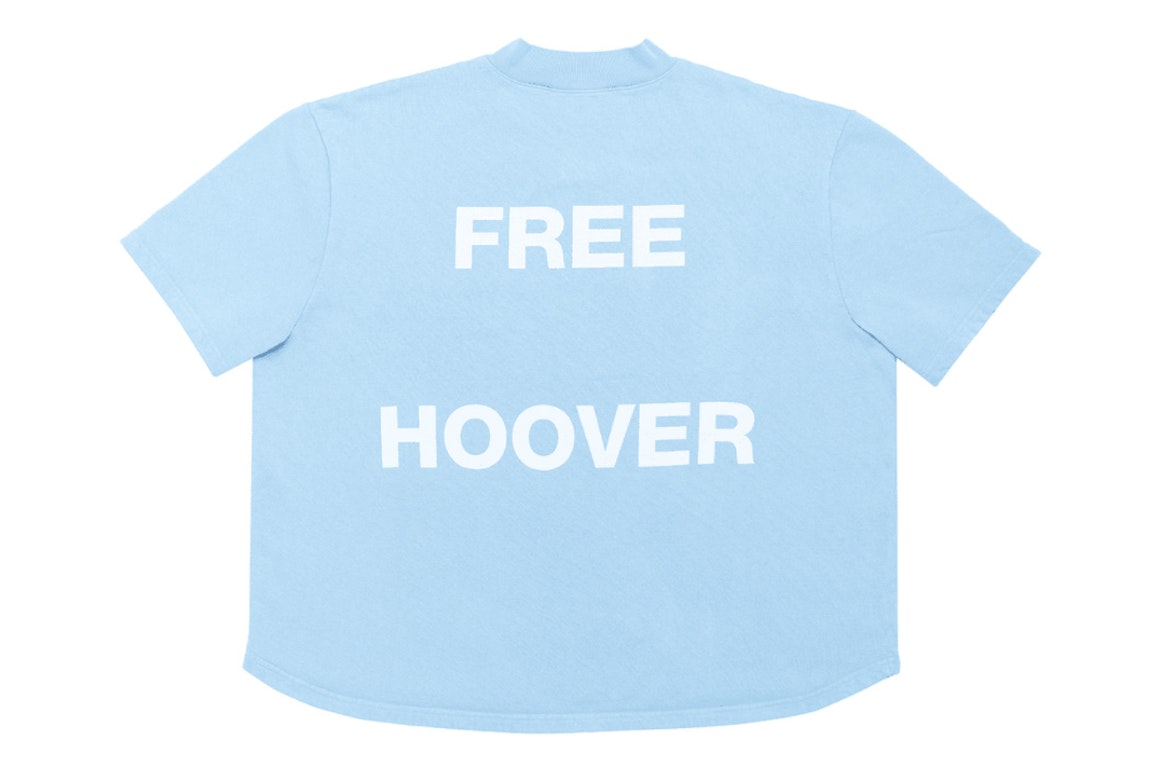 Pre-owned Kanye West & Drake Free Hoover Baseball T-shirt Light Blue
