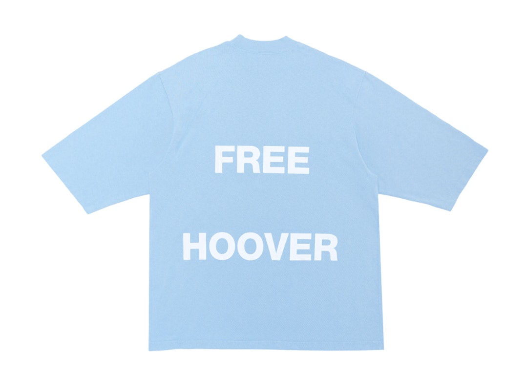 Pre-owned Kanye West & Drake Free Hoover Long T-shirt Light Blue