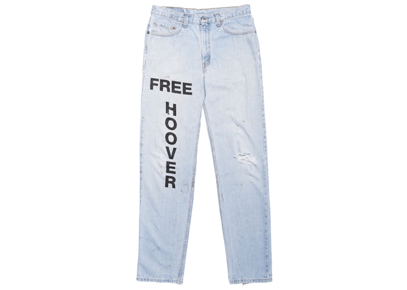 Kanye West & Drake Free Hoover Vintage Repurposed Denim Blue Men's