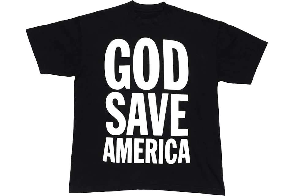Kanye West God Save America Tee Black