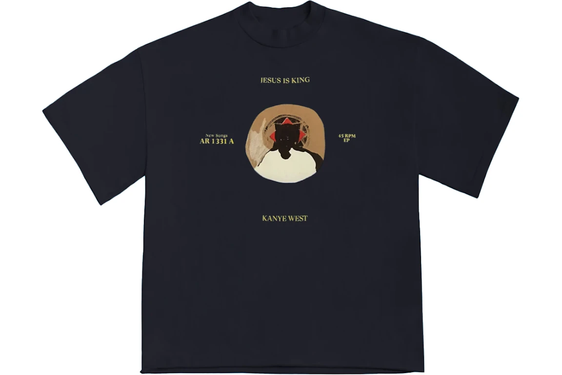 Kanye West Jesus Is King 45 T Shirt Navy