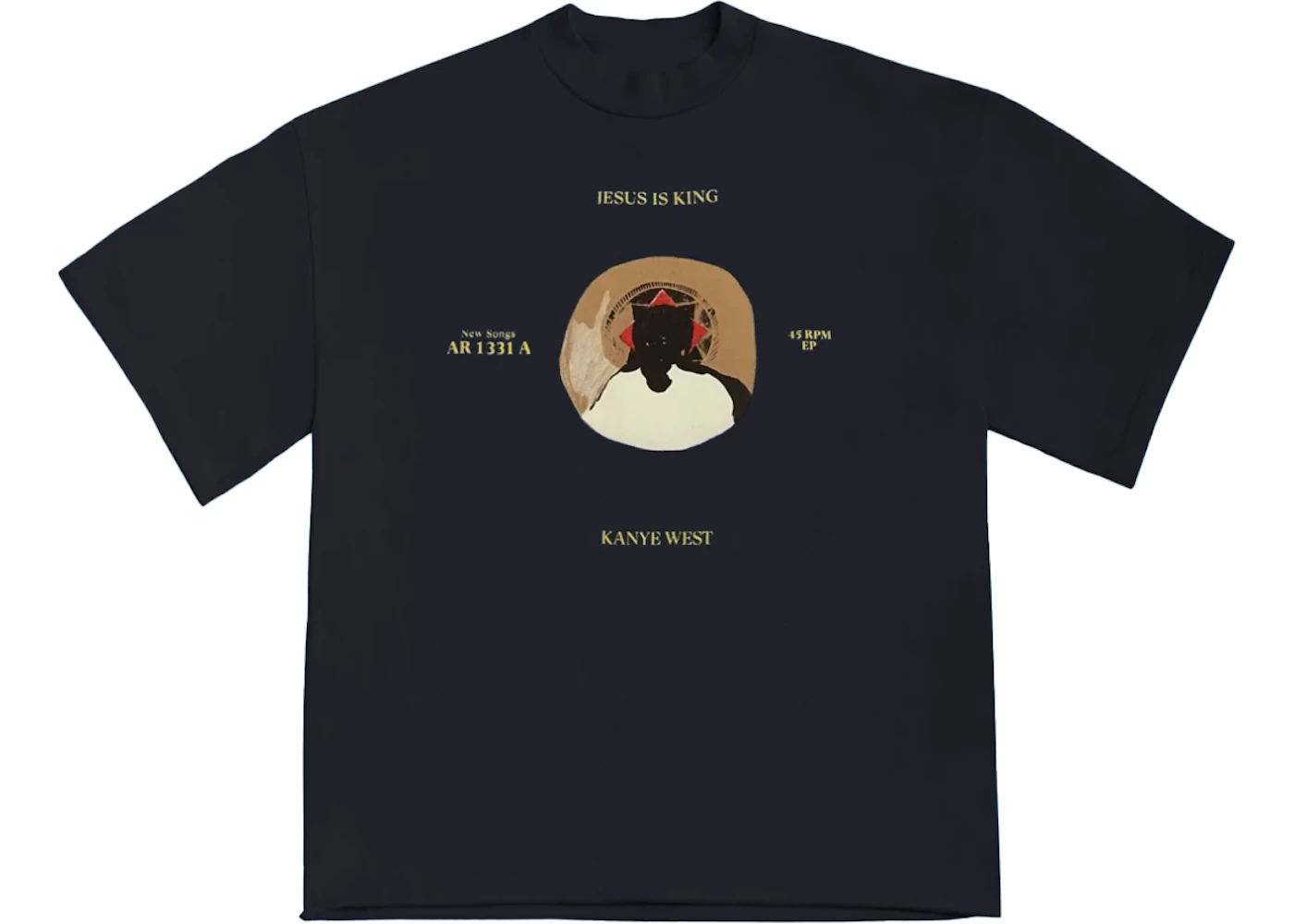 Kanye West Jesus Is King 45 T Shirt Navy Men's FW19 US