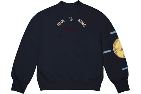 Kanye West Jesus Is King Chicago Gold II Crewneck Navy Men s FW19 GB