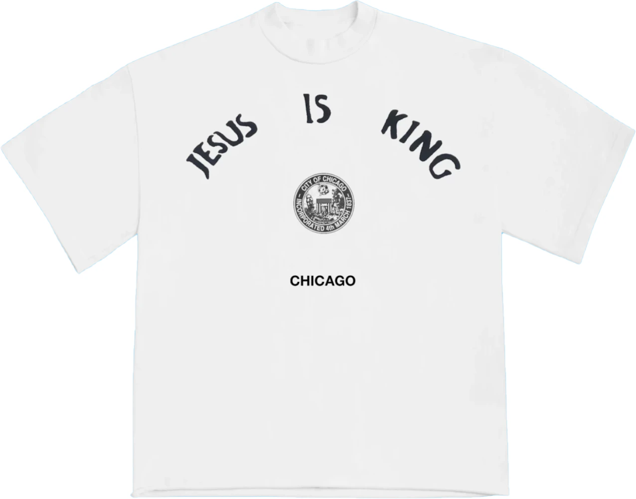 Afdæk eventyr I særdeleshed Kanye West Jesus Is King Chicago Seal T Shirt White - FW19 Men's - US