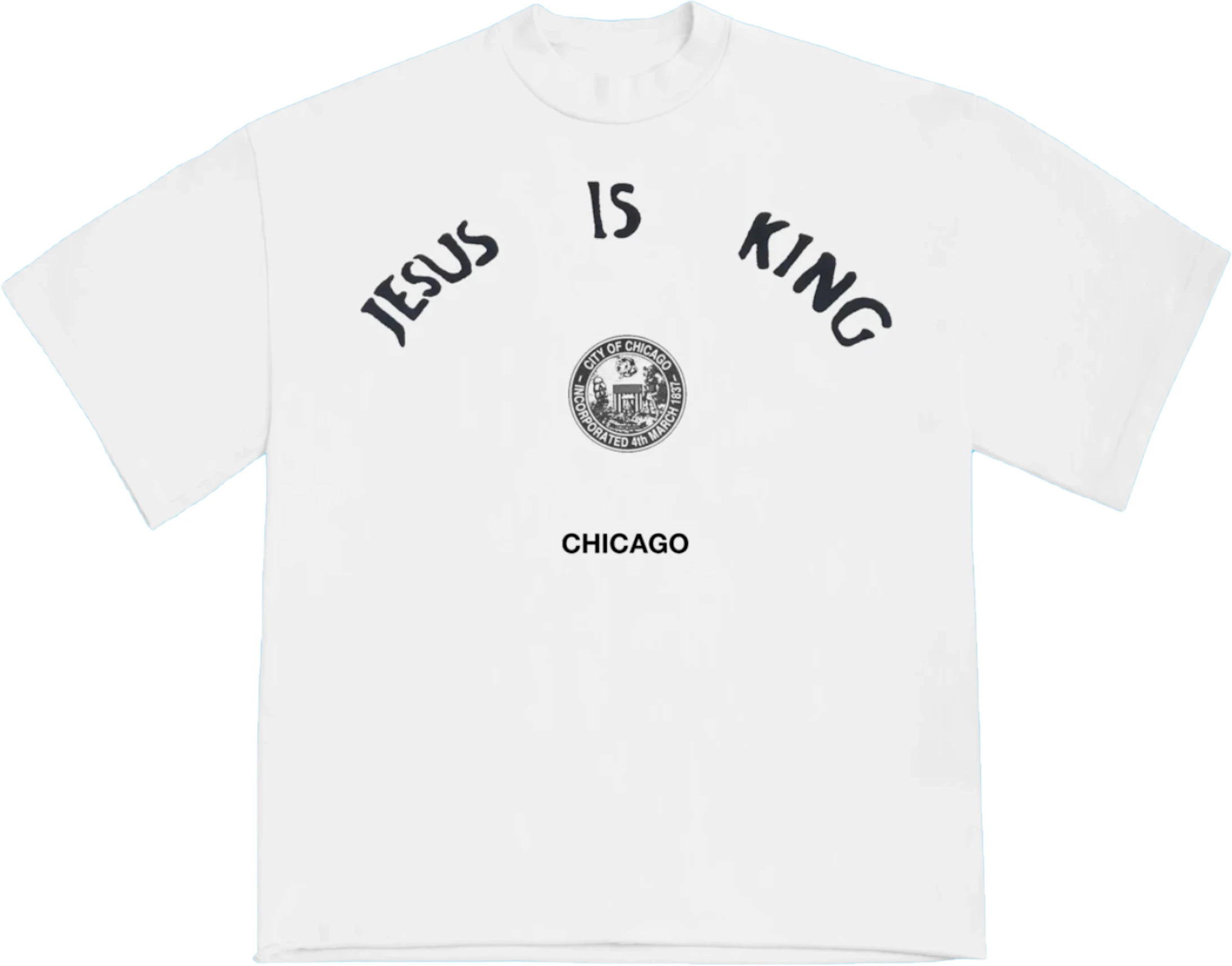 Kanye West Jesus Is King Chicago Seal T Shirt White - FW19 - US