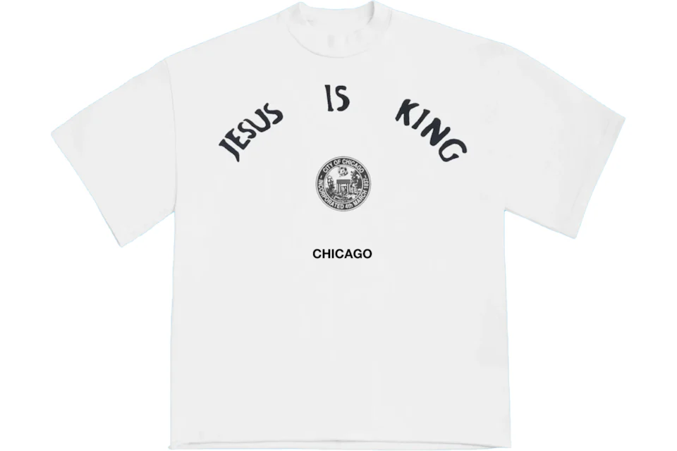Kanye West Jesus Is King Chicago Seal T Shirt White Men s FW19 US