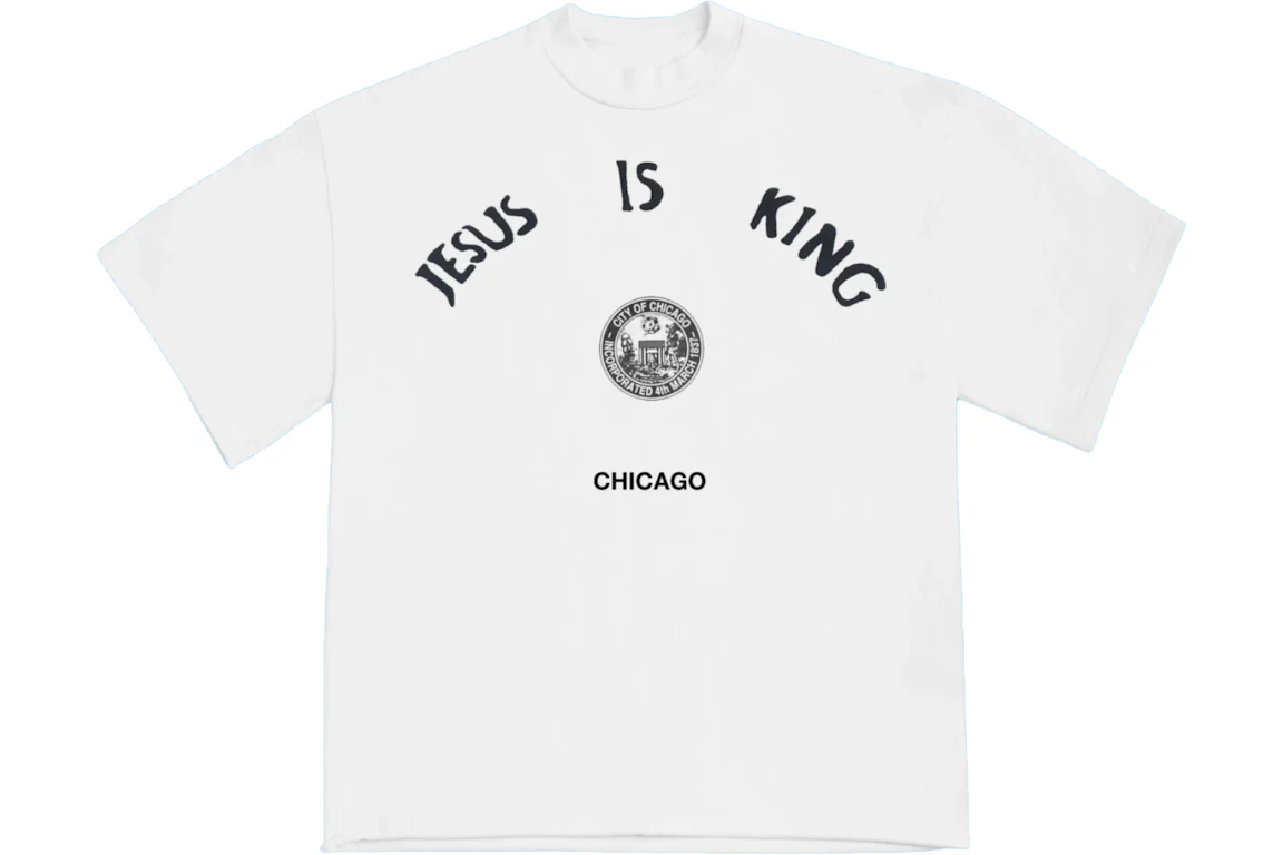 Kanye West Jesus Is King Chicago Seal T Shirt White