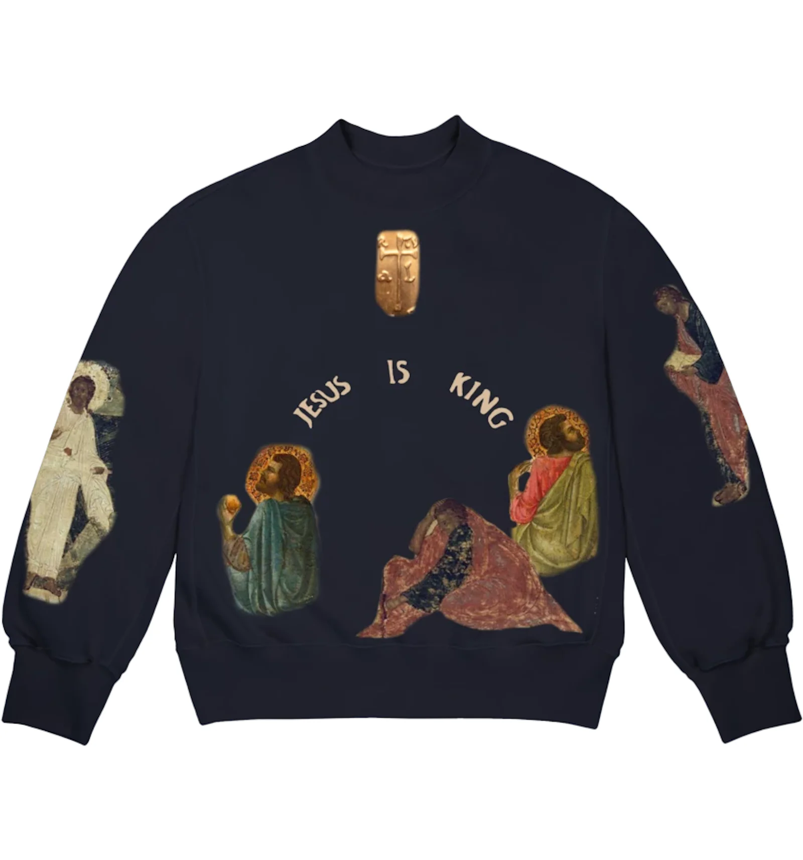 Kanye West Jesus Is King Cross II Crewneck Navy Men s FW19 US