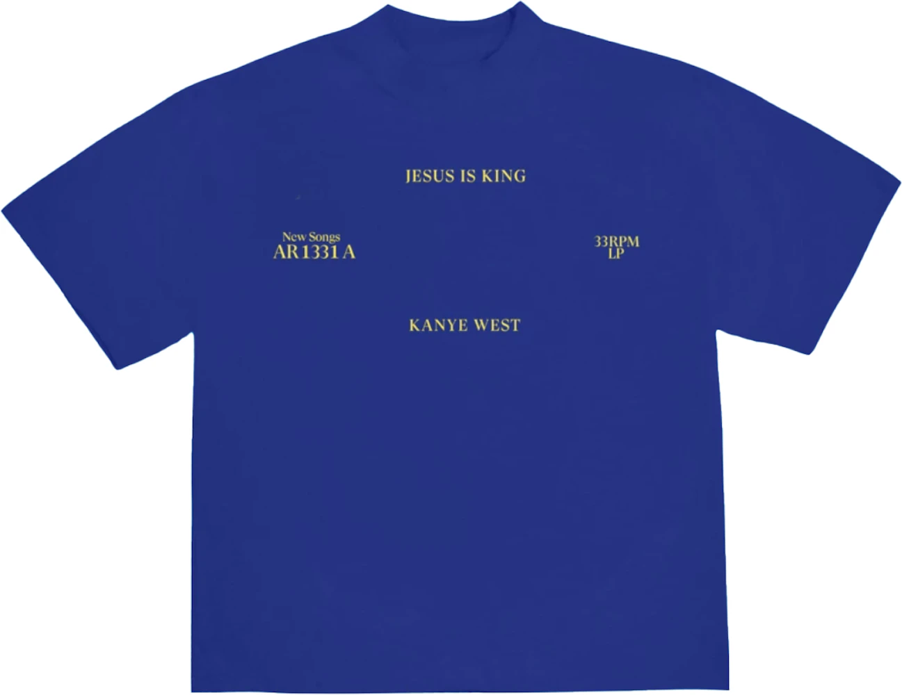 Kanye West Jesus Is King Vinyl T-Shirt Blue - FW19 Men's - US
