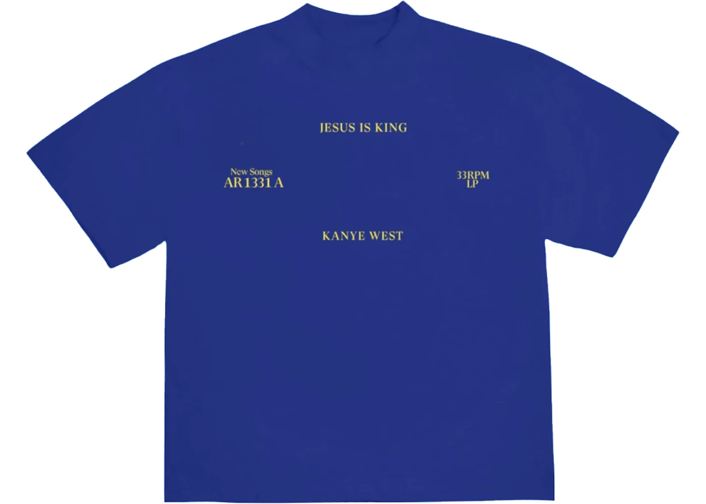 Kanye West Jesus Is King Vinyl I T Shirt Blue